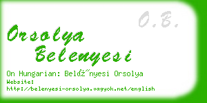 orsolya belenyesi business card